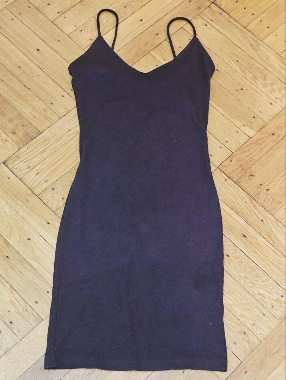SHEIN Brown Bodycon Mini Dress Spaghetti Strap Sleeveless Size S